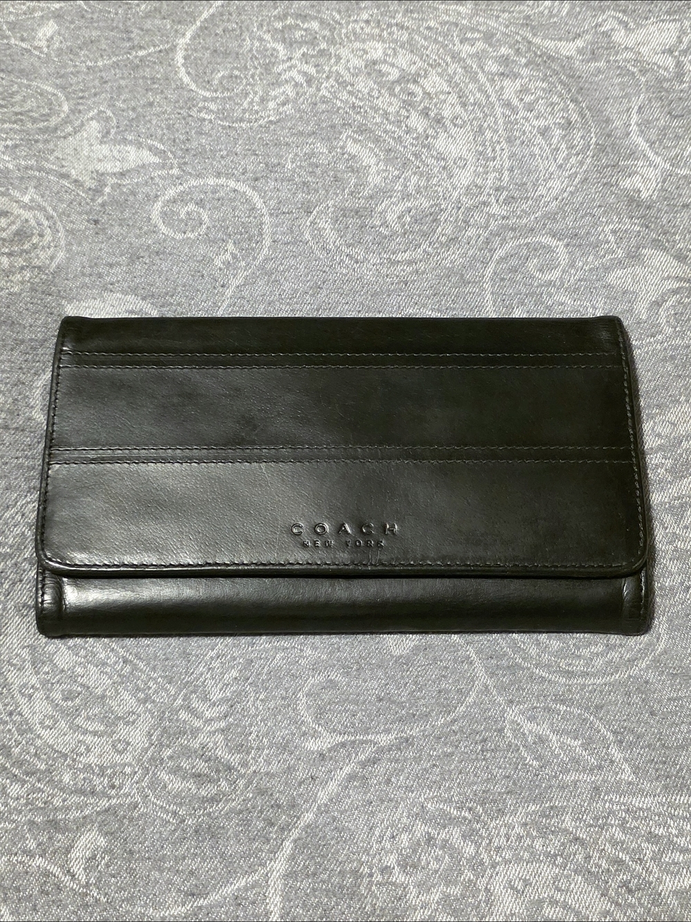 Vintage Coach Black Leather Wallet